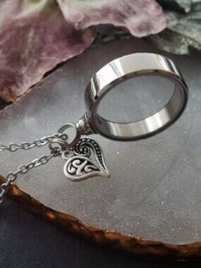 Stainless Steel Glass Locket Necklace Heart Charm Memorial Keepsake Women Gift